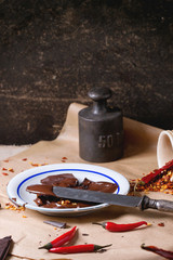Chocolate and pepper