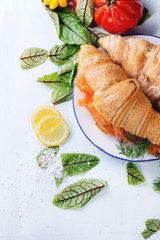 Sandwich with salted salmon