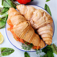 Sandwich with salted salmon