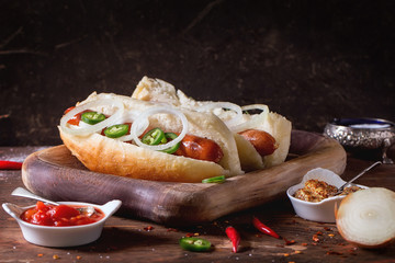 Homemade hot dogs