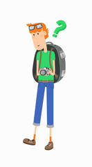 a tourist who has a question