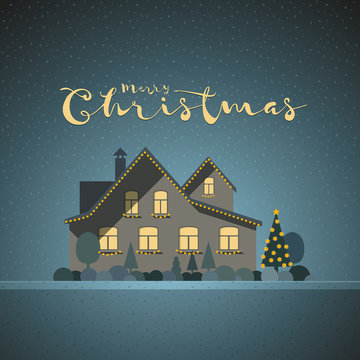 Christmas House Landscape
