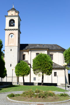 Church at the village of Alzo Italy