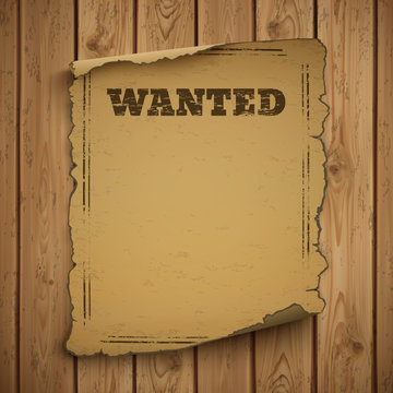 Wanted, wild west, grunge, old poster.