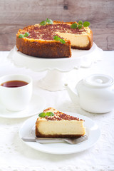 Sour cream cheesecake