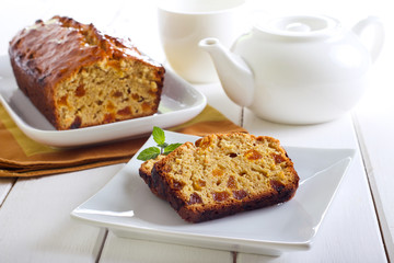 Marmalade and apricot tea bread