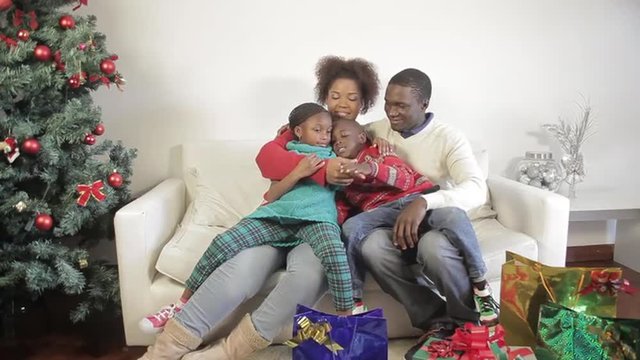 African family together for christmas