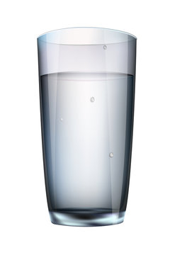 water in a glass isolated 