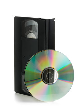 Analog video cassette with DVD disc