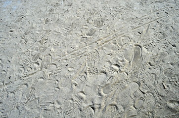 Hintergrund Fußspuren im Sand