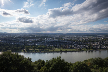 Fototapeta premium koblenz an the rhein river in germany