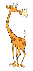 illustration of a cute giraffe cartoon 