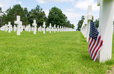 American War Cemetery at Omaha Beach, Normandy (Colleville-sur-M