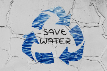 Save water (recycle symbol)