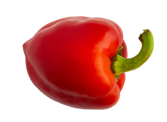 Red Bell Pepper Isolated White Background