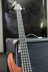 Fototapeta premium electric bass guitar and combo