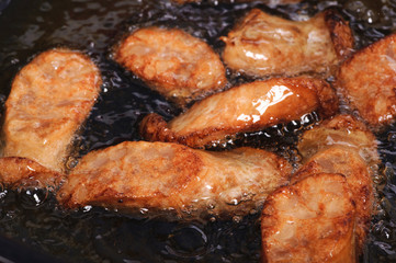 Fry fish sausage