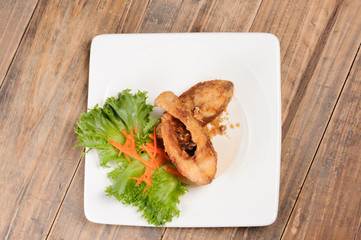 Thai food deep fry fish