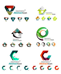 Universal abstract geometric shapes - business emblems