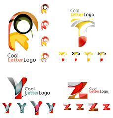 Letter business emblem collection