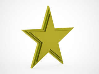 Obraz premium Star rendered isolated on white background