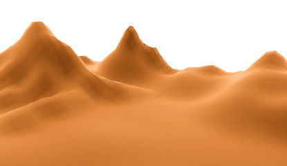 Mountain abstract rendered on white background