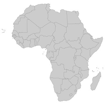 Afrika in grau - Vektor