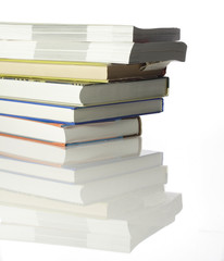 Stack of Books with Reflection