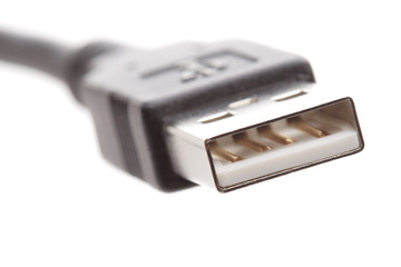 USB Connector Closeup Showing Gold Contacts