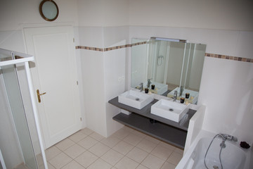 View of a spacious and elegant bathroom