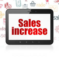 Marketing concept: Tablet Computer with Sales Increase