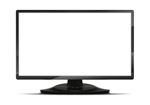 isolated blank computer or television screen