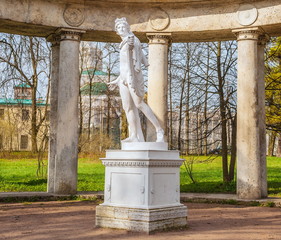 The sculpture of Apollo Belvedere in the Pavlovsk Park in St. Petersburg