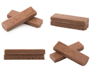 chocolate on white background