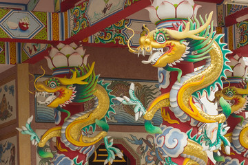 Dragon statue in Chinese temple