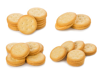Biscuits on white background