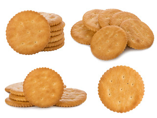 Biscuits on white background