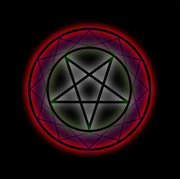 A glowing pentagram 