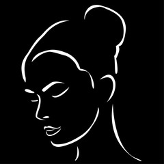 Face of a beautiful young woman 