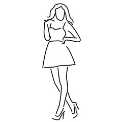 Girl posing in fashionable outfit 