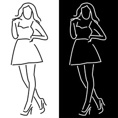 Girl posing in fashionable outfit 