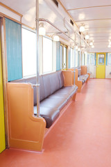 Naklejka premium Interior of a subway car