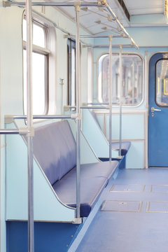Interior of a subway car