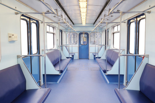 Interior of a subway car