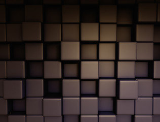 Cubes metallic dark background 
