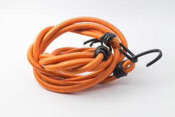 orange color elastic rope with hook