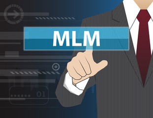 Businessman working with modern virtual technology, hand touchin