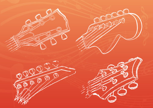 PrGuitar Head Drawing Vector