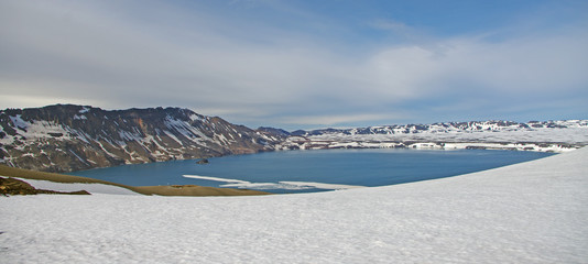 Lac de cratère en Islande
