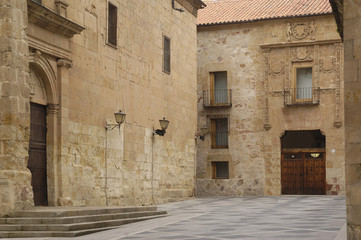 Fototapeta na wymiar Home of Don Diego Maldonado and Church of San Benito, Salamanca,